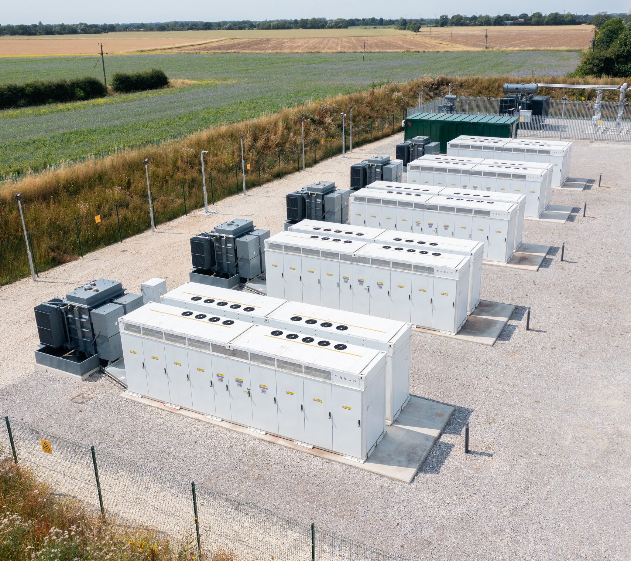 Battery storage site - five batteries.