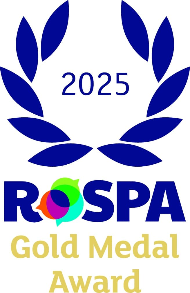 RoSPA crest with 2025 in the middle. Underneath the text reads: